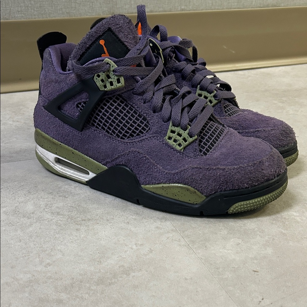 Jordan Purple and Olive Sneakers